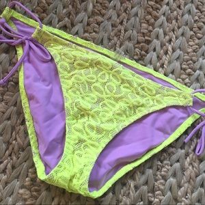 VS neon lace swim bottoms